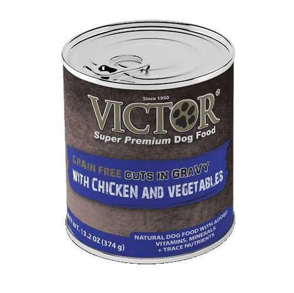 12/13.2 oz. Victor Grain Free Chicken & Vegetable In Gravy - Treat